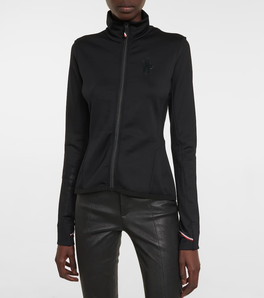 Moncler Grenoble Technical jersey zip-up hoodie