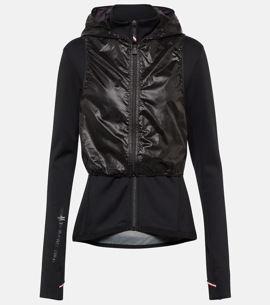 Moncler Grenoble Technical jersey zip-up hoodie