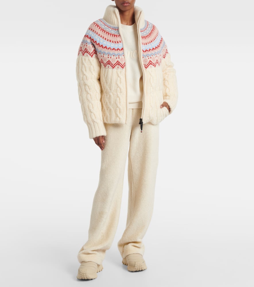 Moncler Grenoble Wool-blend jacquard down jacket