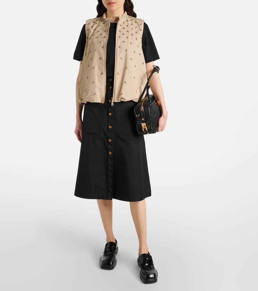 Moncler Gruilly beaded cotton-blend vest