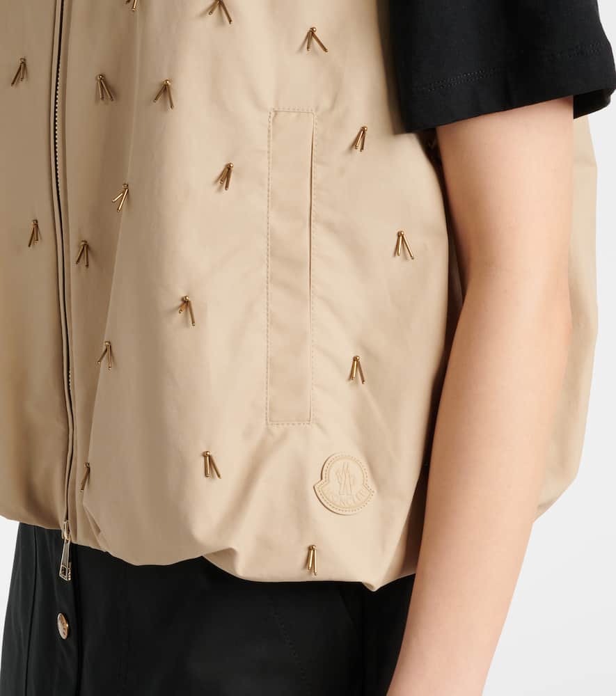 Moncler Gruilly beaded cotton-blend vest