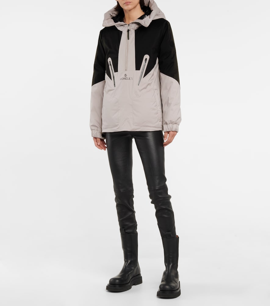 Moncler Iberis hooded half-zip down jacket