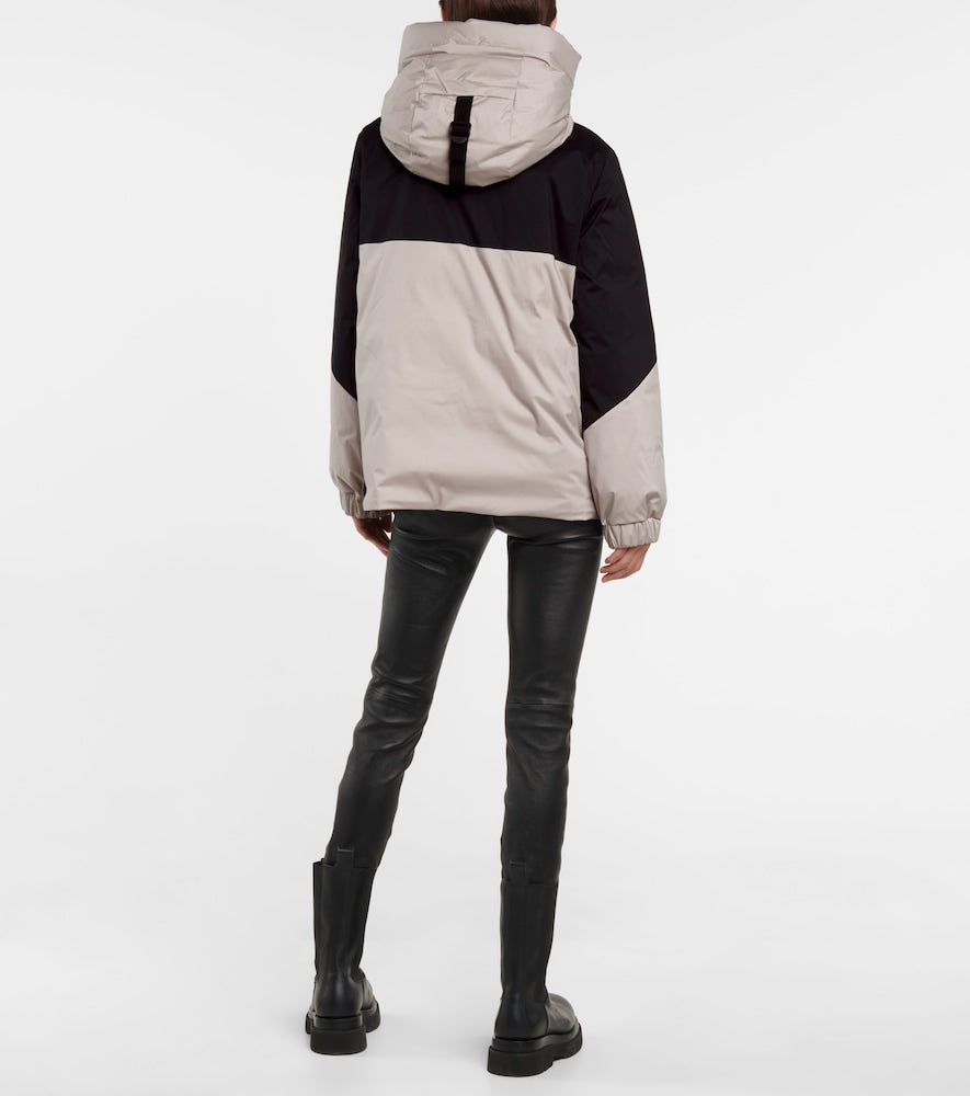 Moncler Iberis hooded half-zip down jacket