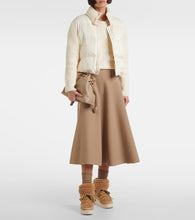 Moncler Insolux suede and faux fur snow boots