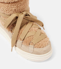 Moncler Insolux suede and faux fur snow boots