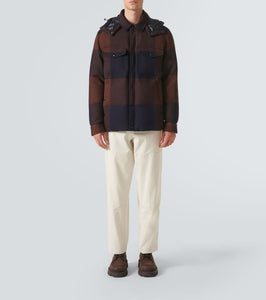 Moncler Ladurns checked wool down jacket