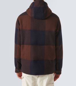 Moncler Ladurns checked wool down jacket