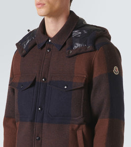 Moncler Ladurns checked wool down jacket