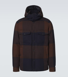 Moncler Ladurns checked wool down jacket