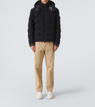 Moncler Lagdei paneled wool-blend down jacket