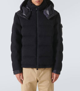 Moncler Lagdei paneled wool-blend down jacket