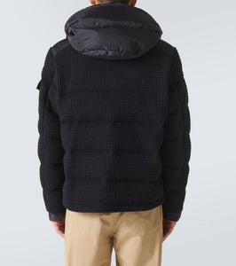 Moncler Lagdei paneled wool-blend down jacket