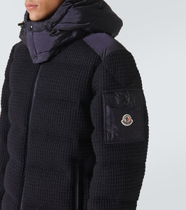 Moncler Lagdei paneled wool-blend down jacket