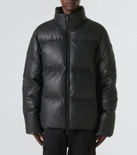 Moncler Ligont leather down jacket