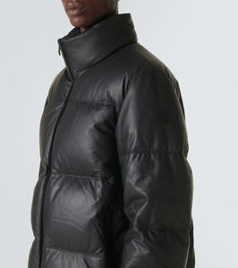 Moncler Ligont leather down jacket