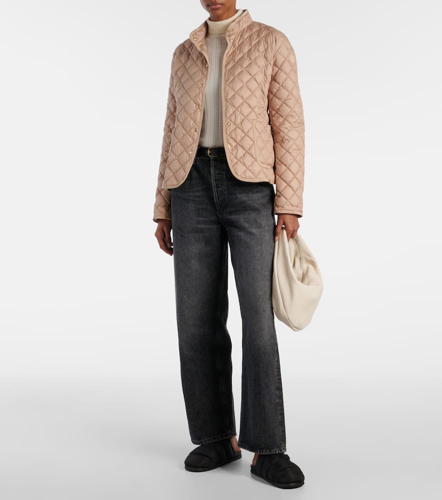 Moncler Mon Pocket leather-trimmed mules