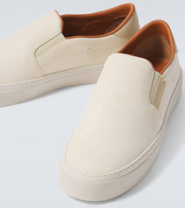 Moncler Monclub leather slip-on shoes