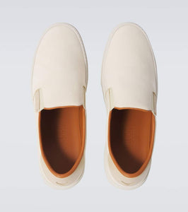 Moncler Monclub leather slip-on shoes