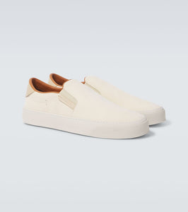 Moncler Monclub leather slip-on shoes