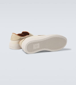 Moncler Monclub leather slip-on shoes