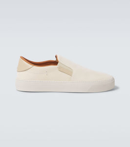 Moncler Monclub leather slip-on shoes