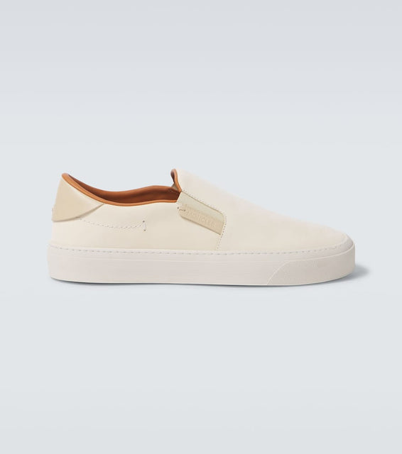 Moncler Monclub leather slip-on shoes