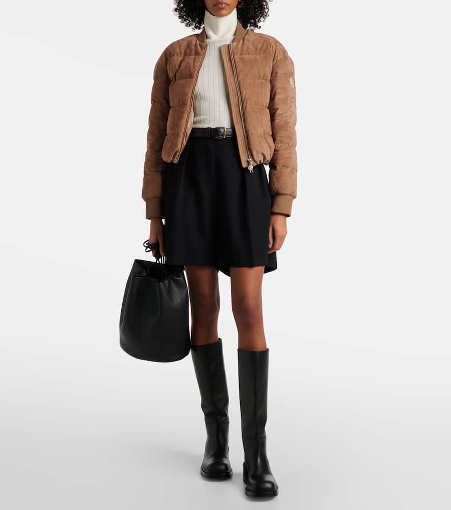 Moncler Pollet suede down jacket