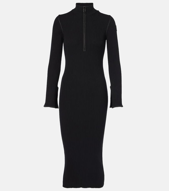 Moncler Ribbed-knit midi dress