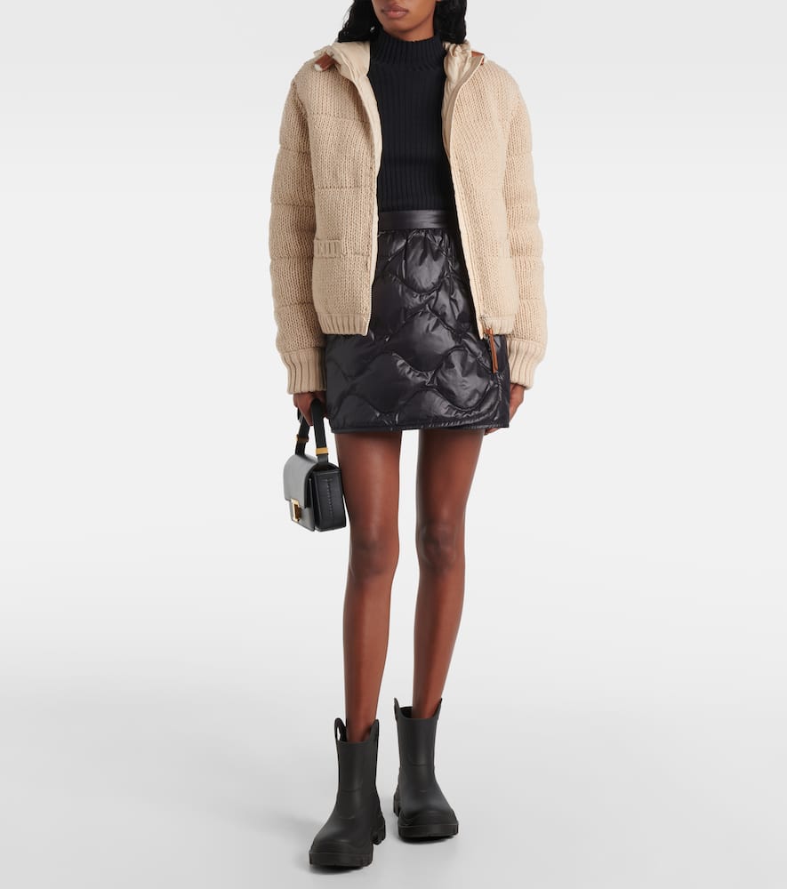 Moncler Ribbed-knit wool puffer jacket