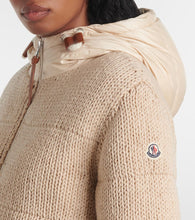 Moncler Ribbed-knit wool puffer jacket