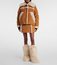 Moncler Shearling-trimmed cotton corduroy jacket