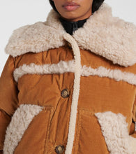 Moncler Shearling-trimmed cotton corduroy jacket