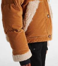Moncler Shearling-trimmed cotton corduroy jacket
