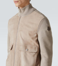 Moncler Suede, cotton and wool jacket