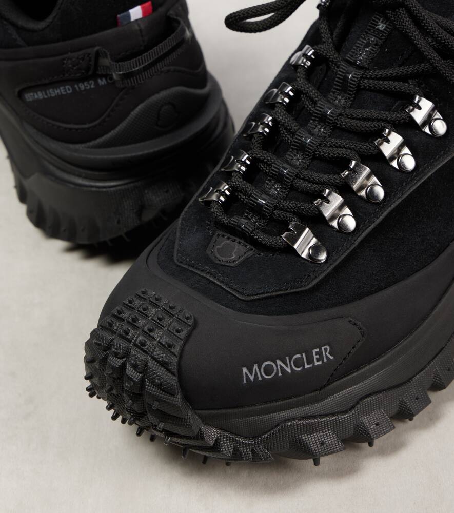 Moncler Trailgrip Apex leather and suede sneakers