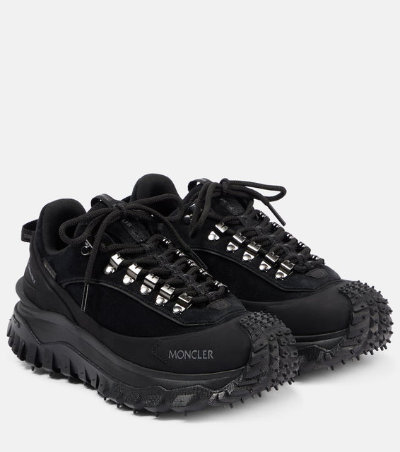 Moncler Trailgrip Apex leather and suede sneakers