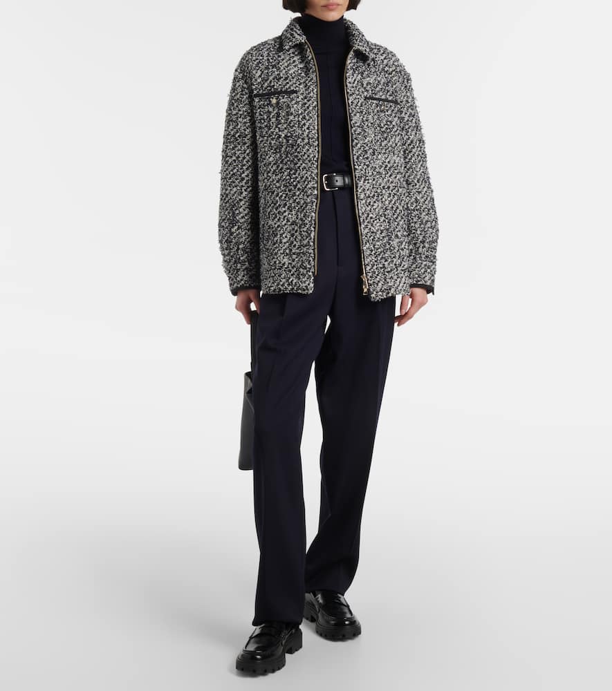 Moncler Tweed bomber jacket