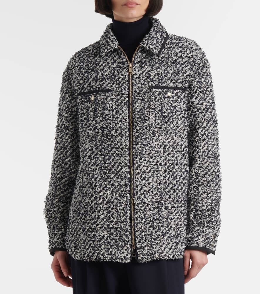Moncler Tweed bomber jacket