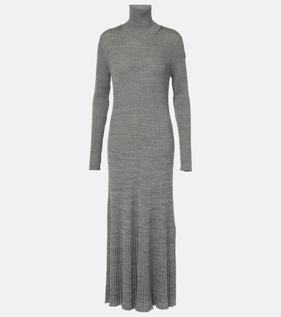 Moncler Virgin wool turtleneck maxi dress