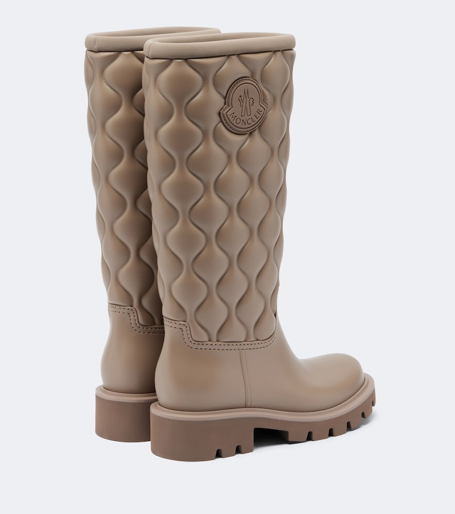 Moncler Kickstream quilted rain boots - Beige Flat Boots