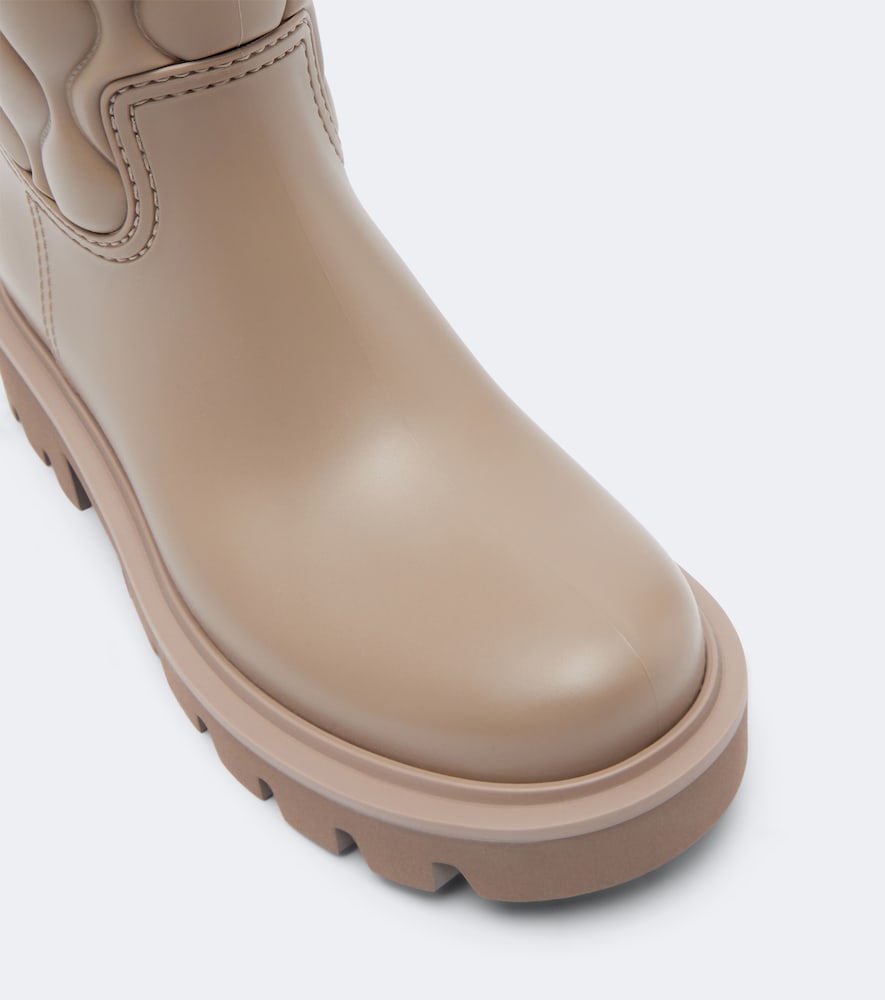 Moncler Kickstream quilted rain boots - Beige Flat Boots