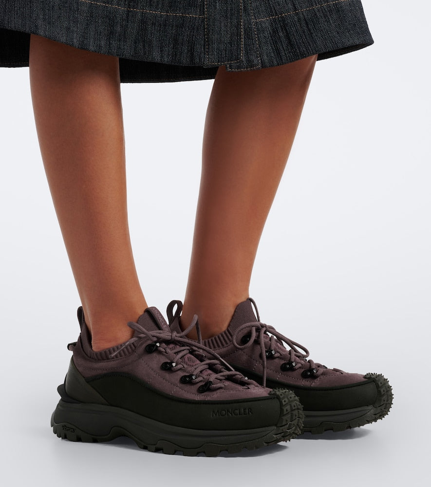 Moncler Trailgrip Lite3 suede sneakers in Purple - Low-Top Sneakers