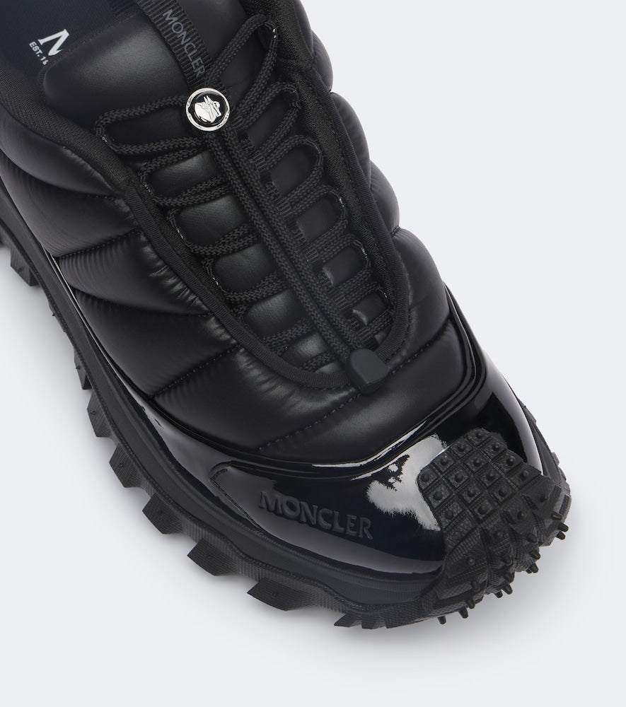 Moncler Trailgrip Puffer leather-trimmed sneakers in Black - Low-Top Sneakers