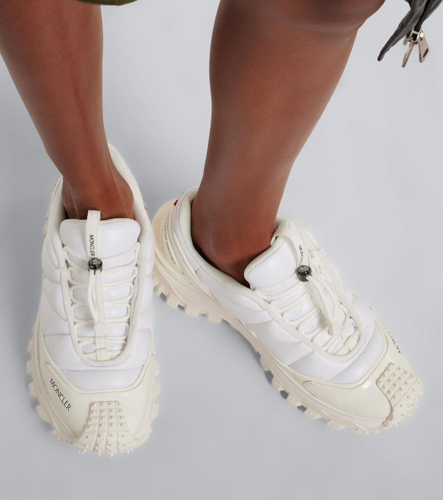 Moncler Trailgrip Puffer leather-trimmed sneakers - White Low-Top Sneakers