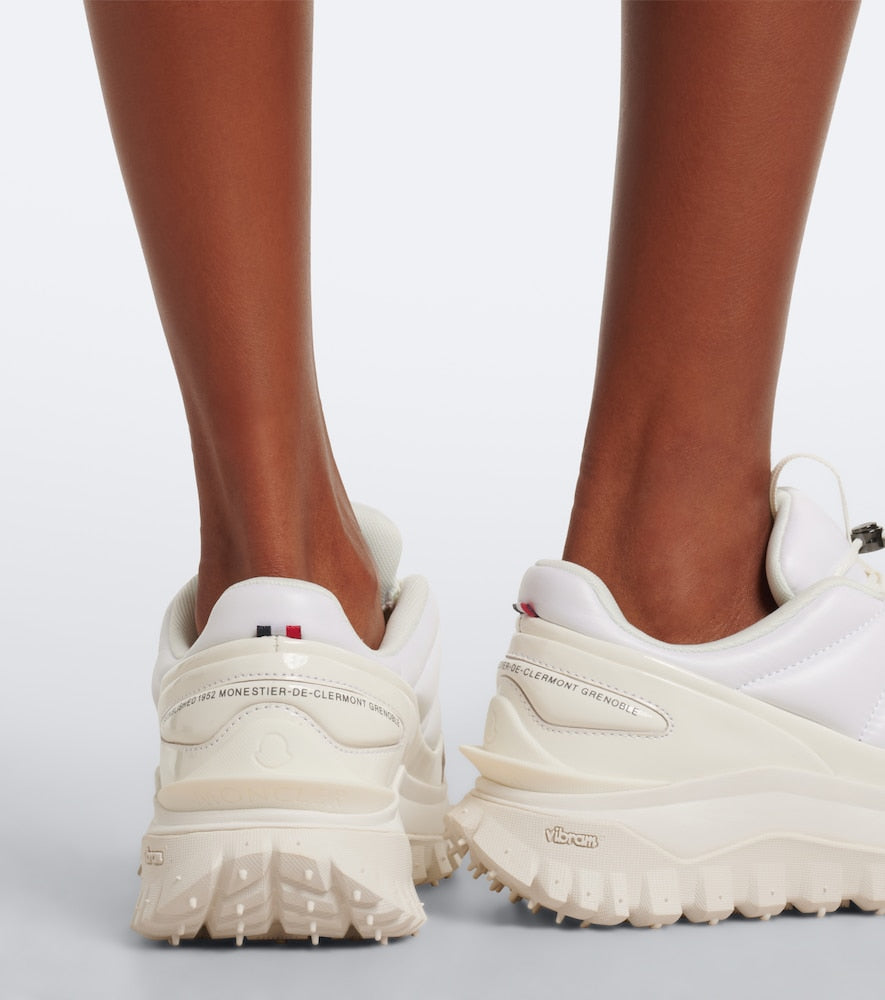 Moncler Trailgrip Puffer leather-trimmed sneakers - White Low-Top Sneakers