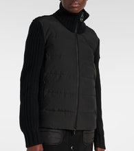 Moncler Wool and cashmere down-paneled cardigan