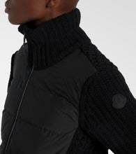 Moncler Wool and cashmere down-paneled cardigan