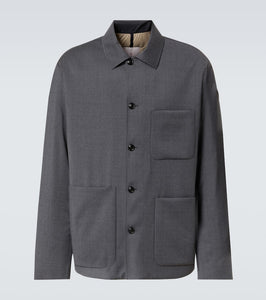 Moncler Wool-blend and down overshirt