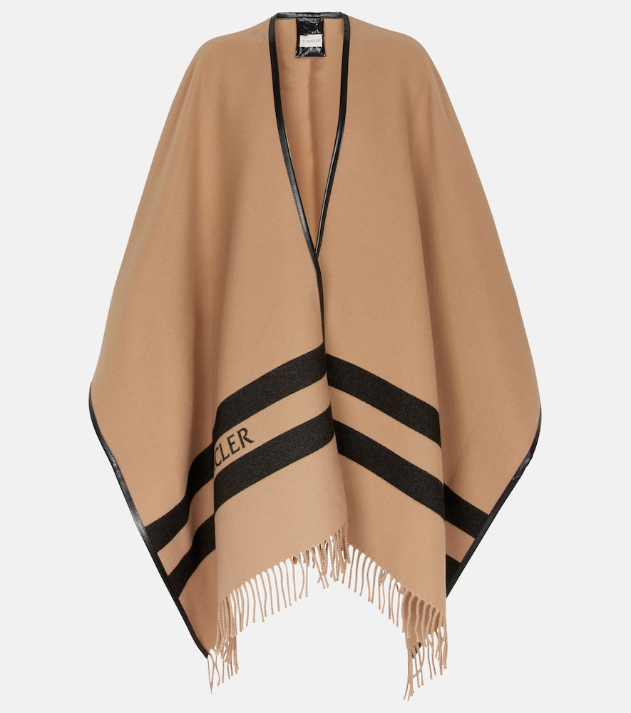 Moncler Wool logo cape - Moncler羊毛标志披肩