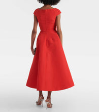 Monique Lhuillier Bow-detail silk midi dress